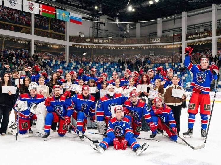 В Туле провели хоккейный матч для детей