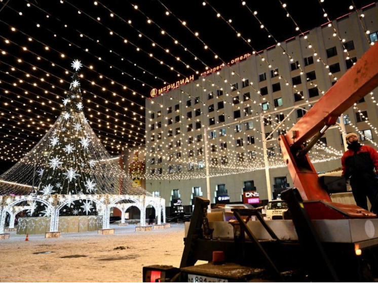 В Мурманске зажгли «Звездное небо» у «Меридиана»