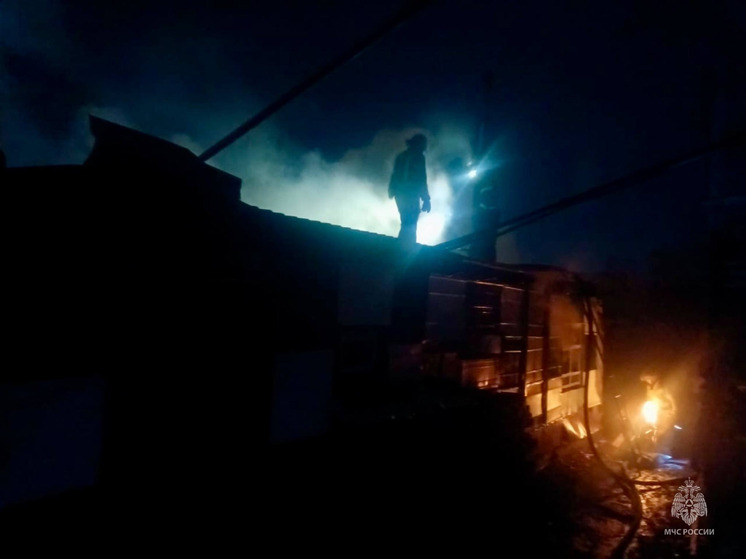 В алтайском селе загорелся частный дом