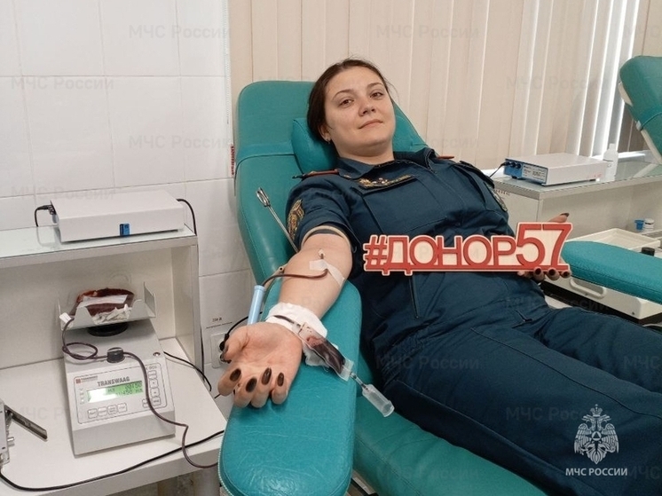 Орловские пожарные стали донорами