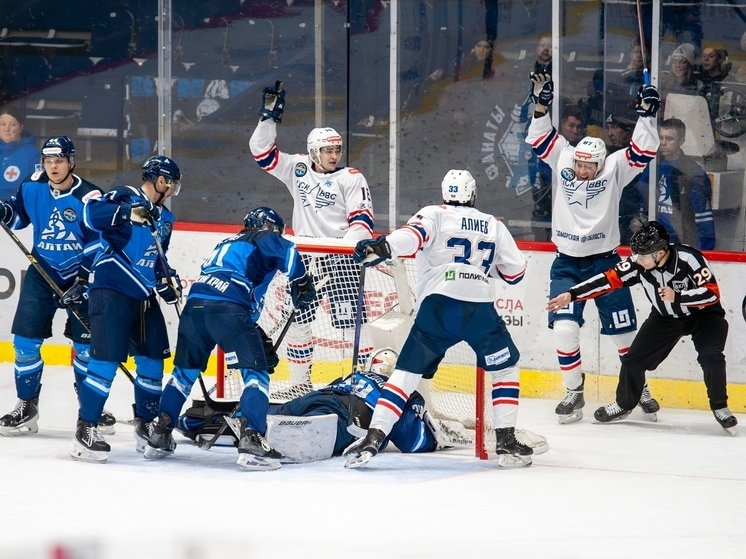 ХК ЦСК ВВС из Самары разгромил «Динамо-Алтай» со счетом 7:1 в Барнауле