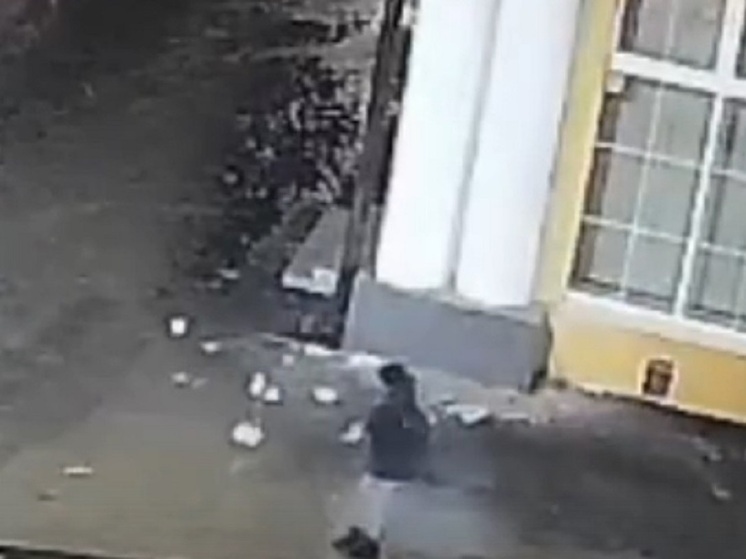 Часть колонны обрушилась с недавно отремонтированного Музейного центра в Сегеже