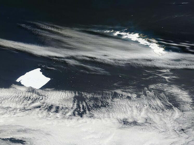 В сети опубликован снимок осколков крупнейшего айсберга А 23а