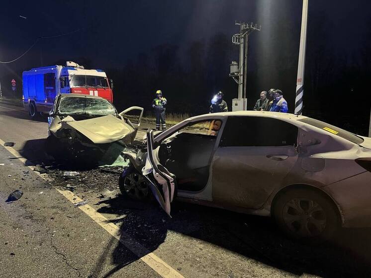 Кадры смертельного ДТП в Нижнеломовском районе: в лобовом столкновении погибли водители и пассажир