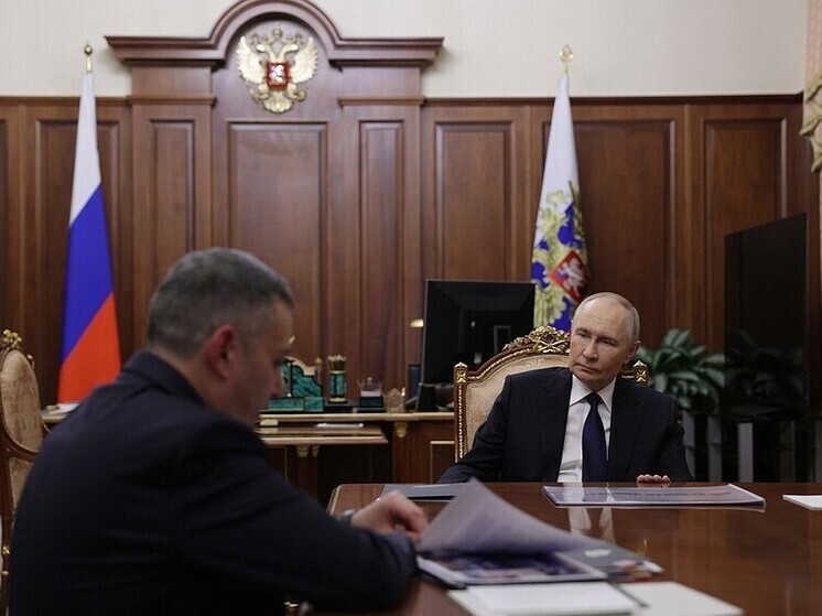 Владимир Путин принял в Кремле курского губернатора Александра Хинштейна