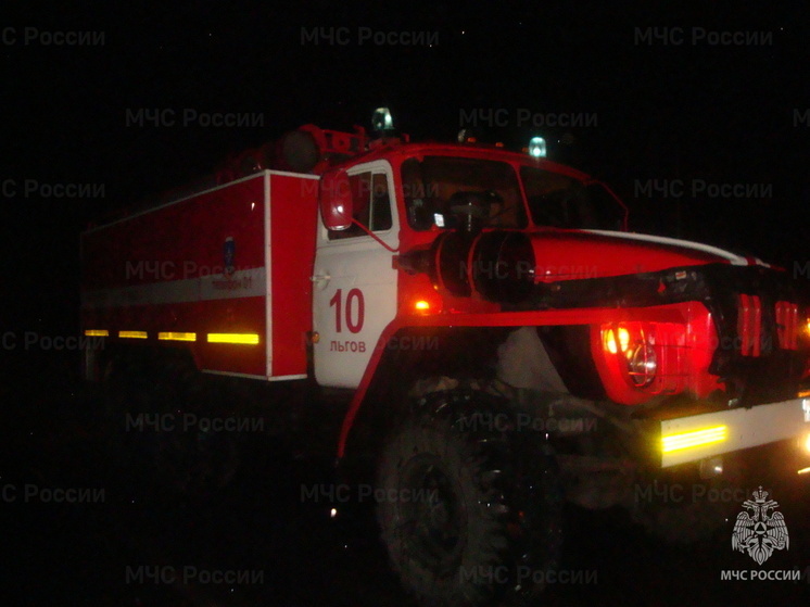 В дачном доме в Льговском районе Курской области произошёл пожар