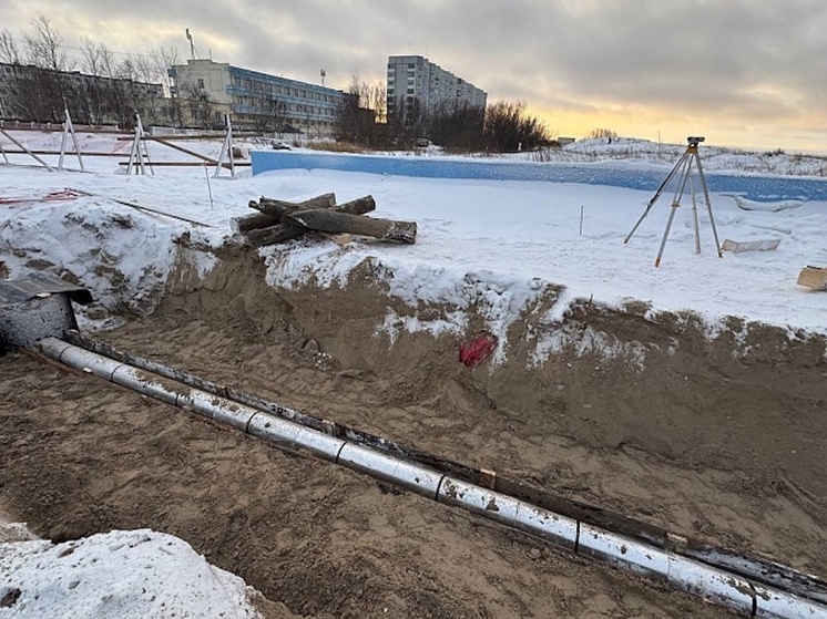 В Северодвинске на набережной Зрячева прокладывают сети водоснабжения