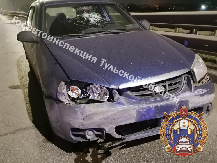 В Туле 26-летняя автоледи на Kia Cerato «подправила» отбойник на улице Рязанской