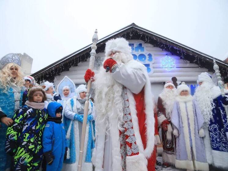 В Пензе начали собирать домик Деда Мороза