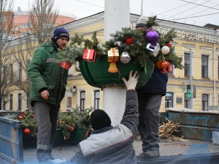 Советская улица в Тамбове преображается к Новому году