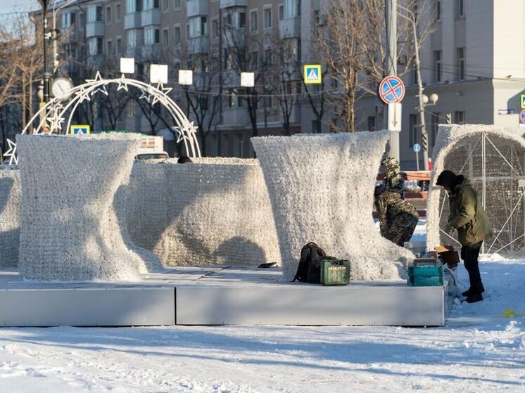 Белые медведи возвращаются: в Южно-Сахалинске устанавливают новогодние арт-объекты