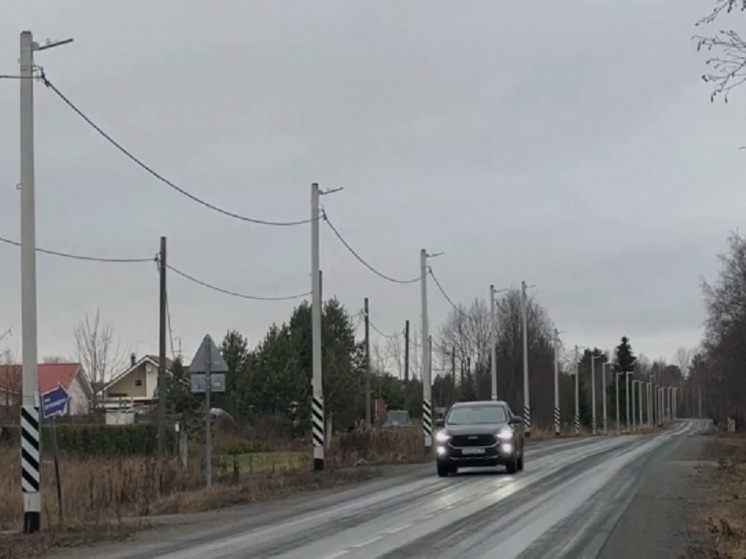 В деревне Суйсарь Карелии появились уличные фонари