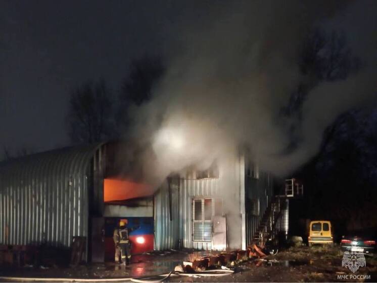 Калининградские пожарные успели спасти 6 машин из горящего автосервиса