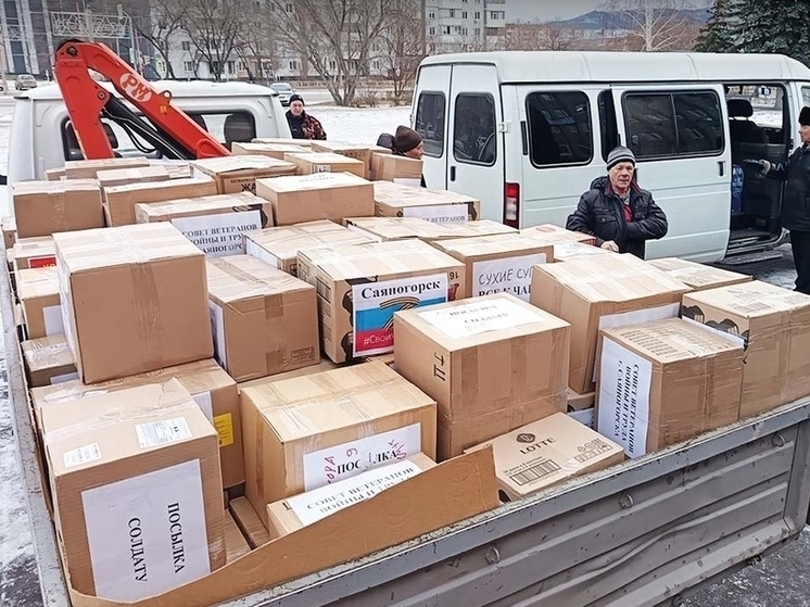 Бойцам СВО вместе с гуманитарной помощью отправили живую елку из Саяногорска