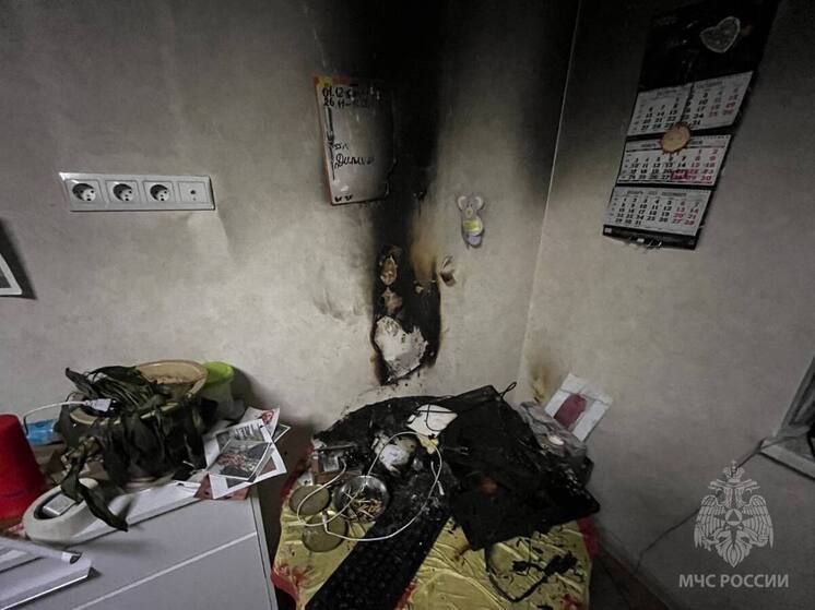 Непотушенная свеча привела к пожару в Калининграде