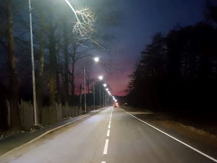 В Поронайском районе завершили капремонт участка трассы Лермонтовка — Вахрушев