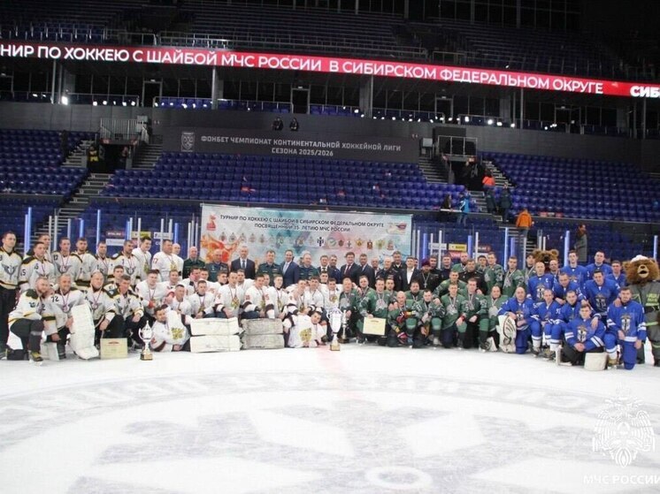 В Новосибирске прошёл турнир по хоккею в честь 35-летия МЧС России