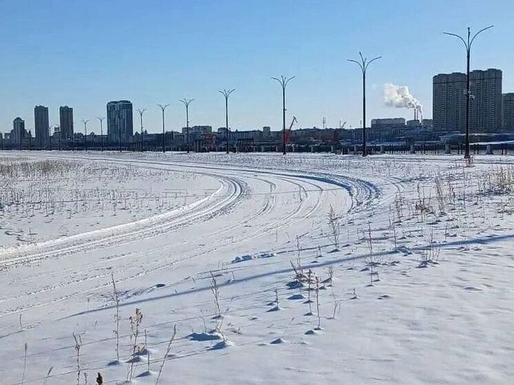 В Благовещенске открыли лыжную трассу на набережной Амура