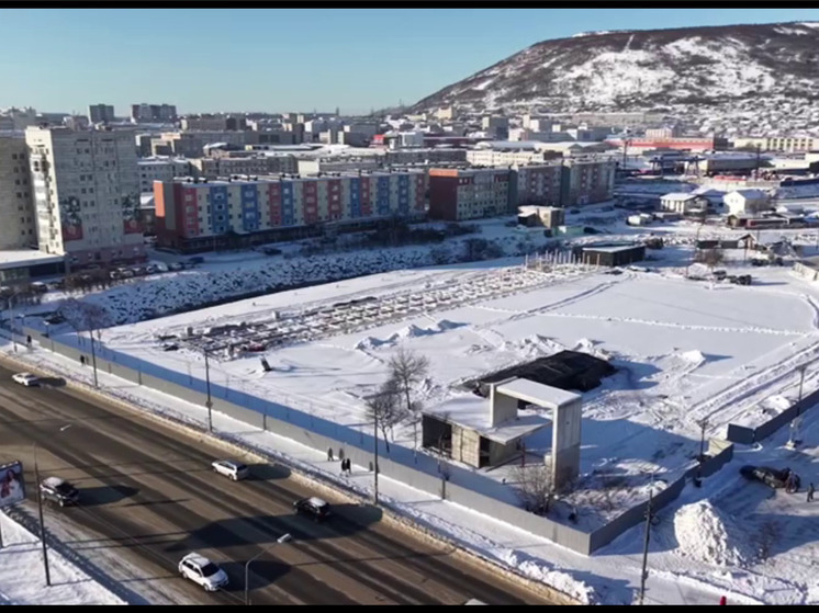 Техническая готовность обновляемой Магаданской площади в областном центре превысила 60%