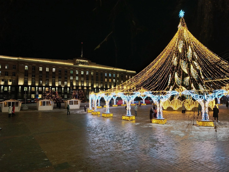 В Орле на площади Ленина открылась новогодняя ярмарка