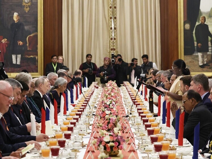 Президент Индии Драупади Мурму угостила Владимира Путина вегетарианским ужином