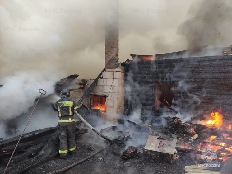 Частный жилой дом сгорел в деревне Старые Решеты