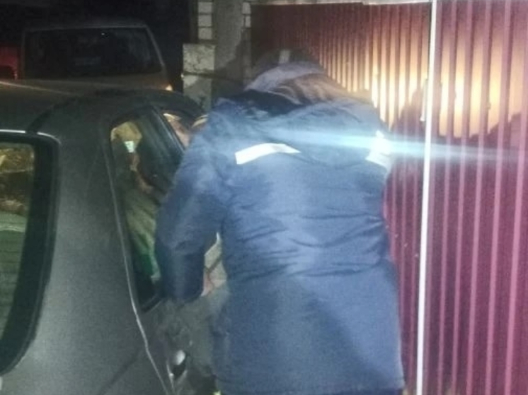 В Ростовской области спасли женщину, зажатую к забору машиной