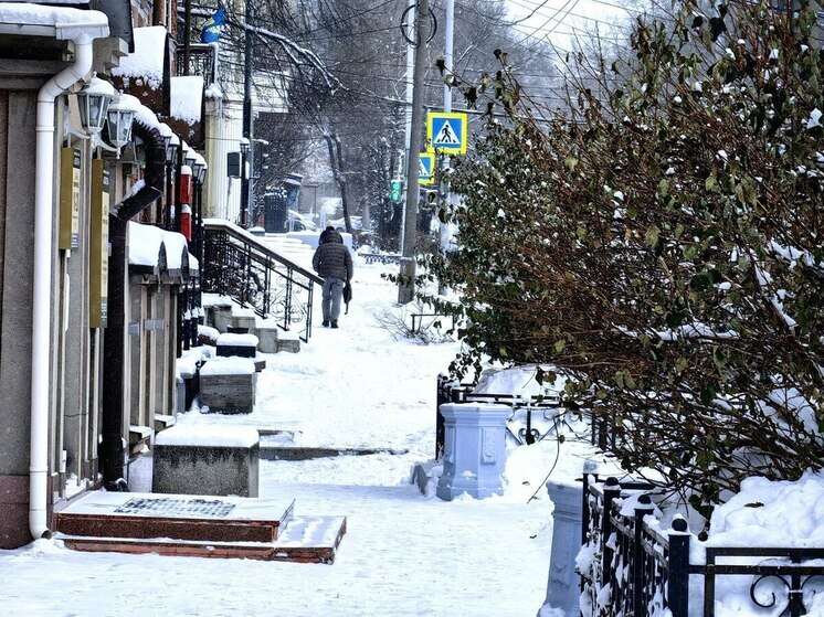 В Хабаровске небольшой снег, до -8 градусов