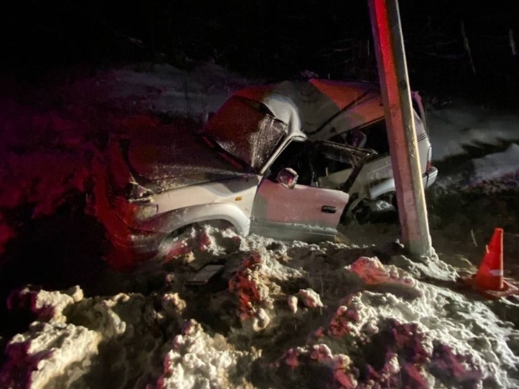 Пьяная магаданка врезалась в световую опору