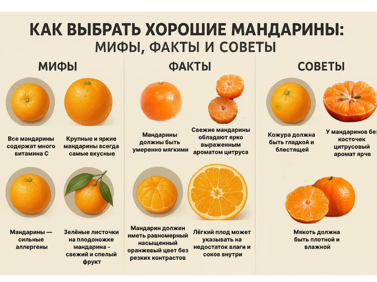 Жителям Ростовской области рассказали, как правильно выбрать свежие мандарины