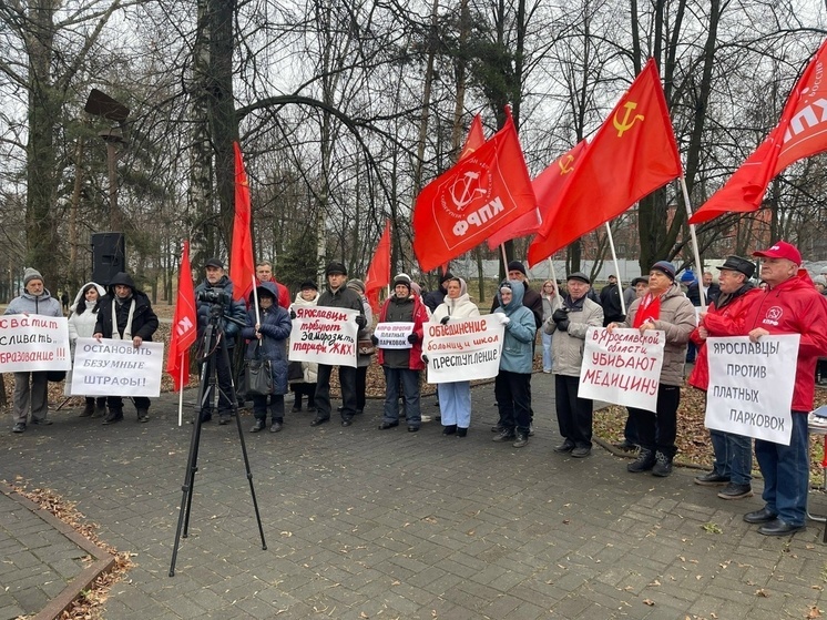 Ярославские коммунисты провели митинг против парковок и за повышение зарплат учителям