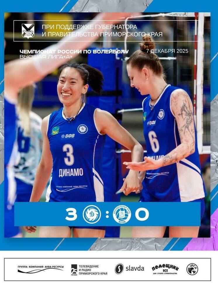  Чистая победа: «Динамо» из Приморья разгромило «Муром» и завершает выездной тур