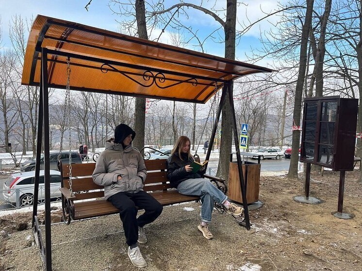 Во дворе на Сабанеева во Владивостоке открылась детская площадка с уличной библиотекой