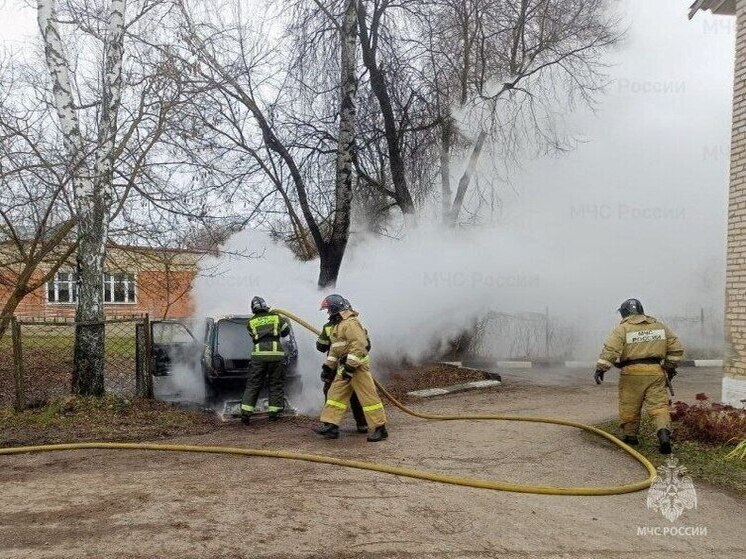 В Тульской области потушили машину