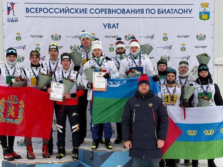 Юниоры югорского биатлона завоевали золото и серебро на всероссийских соревнованиях