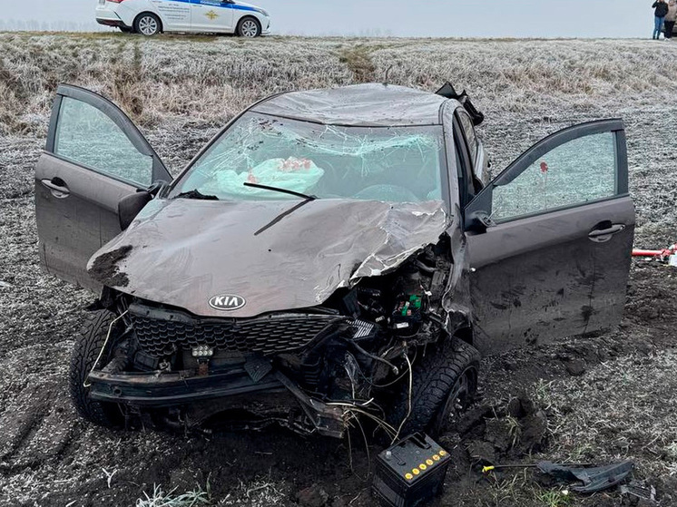 В Липецкой области легковушка улетела в кювет вместе с 27-летним водителем