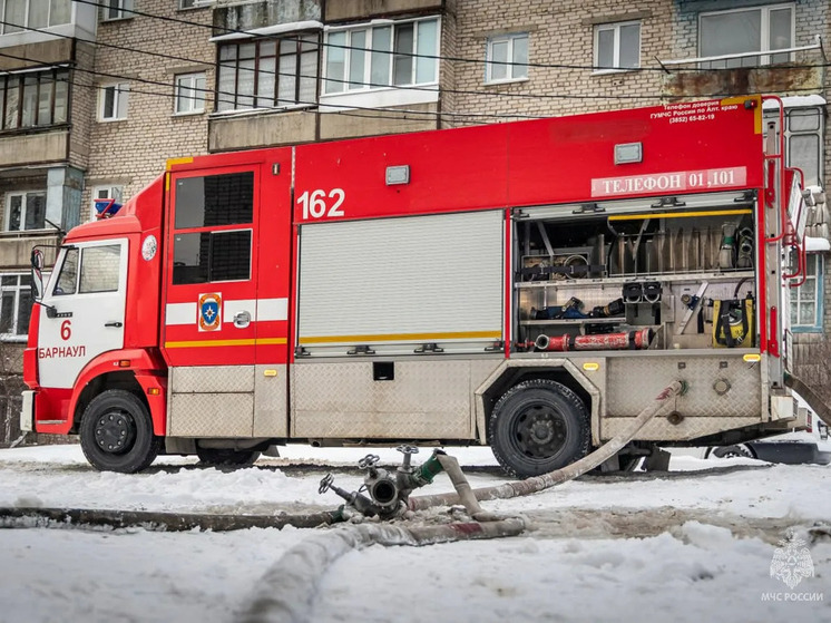 В Барнауле огнеборцы спасли 12 человек во время пожара в многоквартирнике