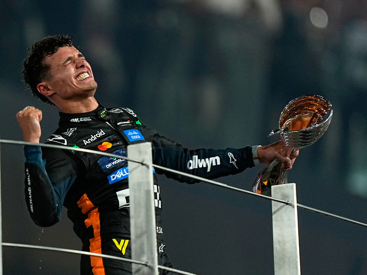 Британский автогонщик Ландо Норрис рыдал от радости, впервые выиграв чемпионат «Формулы-1», положив конец четырехлетнему правлению Макса Ферстаппена в королевском классе автоспорта