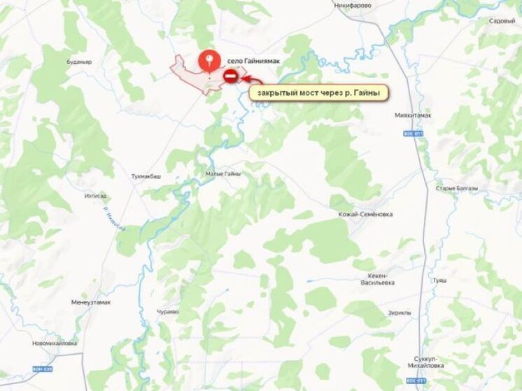 В Башкирии на время перекрыли движение по мосту