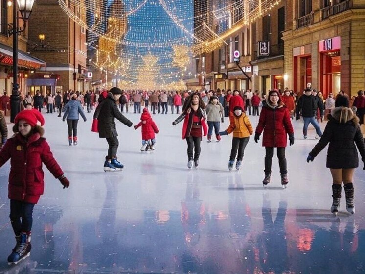 В Воронеже заработал первый уличный каток