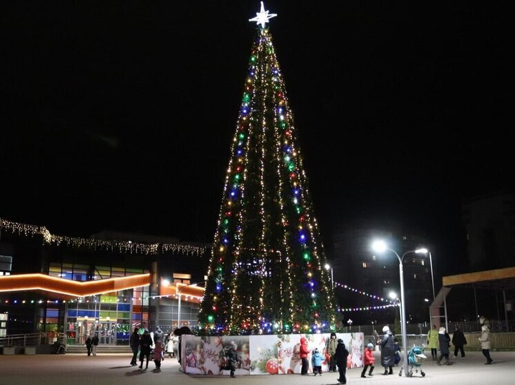 В Пущино зажгли главную новогоднюю елку
