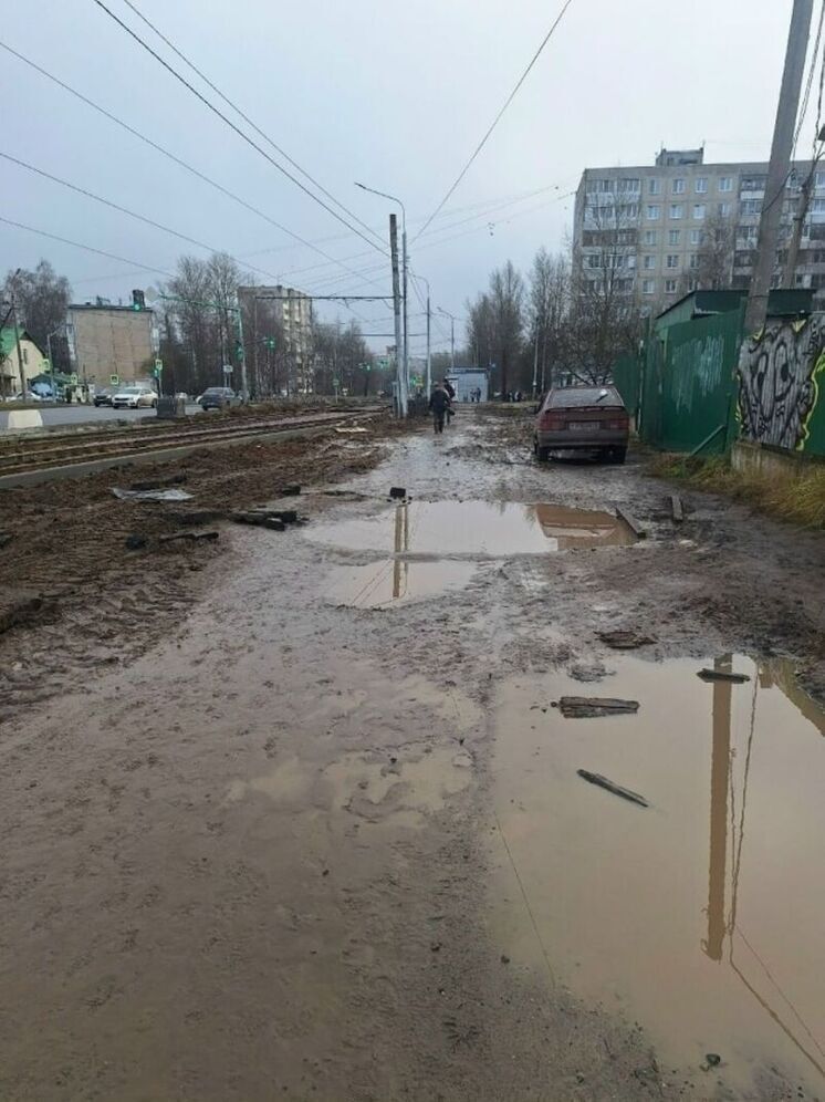 Жители Брагино устали от грязи практически в центре района