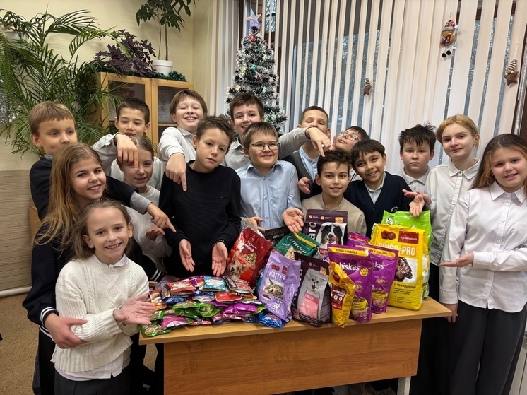 Школьники Пущино помогают животным