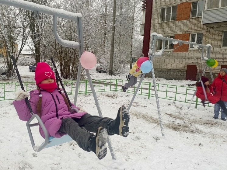 ТОС “Дружба поколений” подарил детям современную площадку в Сегеже