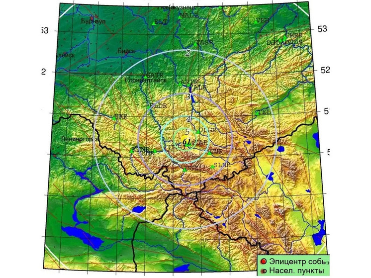 Сильное землетрясение магнитудой 4,9 произошло в Республике Алтай 9 декабря
