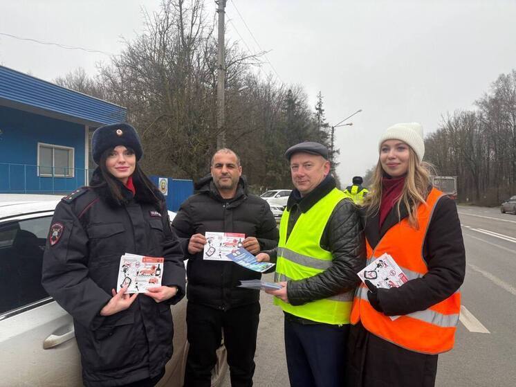 В Тульской области водителям напомнили о безопасности на трассе М-2