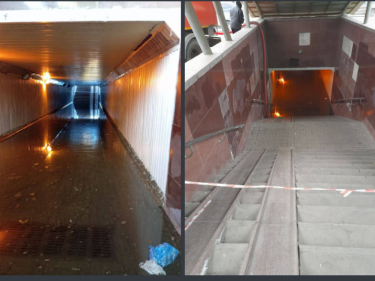 Подземный переход на рынке «Семейный» в Белгороде ушел под воду