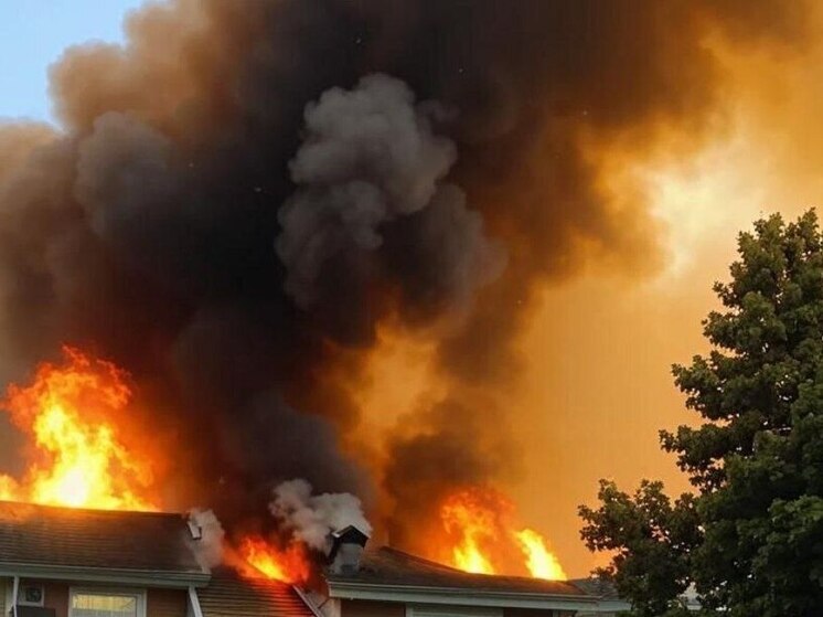 При пожаре в Воронеже, который мешали тушить припаркованные авто, пострадала пенсионерка