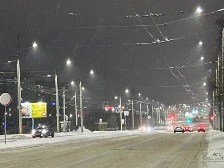 В Петрозаводске завершено обновление наружного освещения на Лососинском шоссе