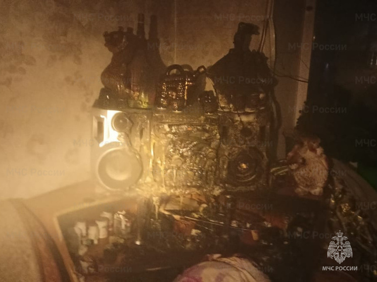 В калужском Жукове сгорела квартира